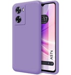 Tumundosmartphone Coque Silicone Liquide Ultra Douce pour Oppo A57s Couleur Violet