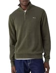 GANT Men's Cotton Pique Halfzip, Evening Blue, 3XL