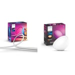 Philips Lightstrip Hue Play Gradient pour TV 55 pouces, synchronisation de la lumière avec l'écran & Go Lampe portable connectée White and Color Compatible Bluetooth, fonctionne avec Alexa