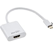 InLine® USB Display adapter, USB Typ-C till HDMI,  4K2K, silber, 0.2m