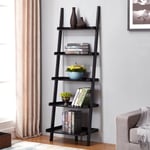 Tall Wooden 5 Rung Ladder Storage Shelving Unit Display Shelf