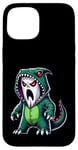 Costume de fantôme portant un dinosaure pour Halloween Cosplay T-Rex Coque pour iPhone 15