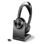 Poly Voyager Focus 2 UC Wireless Headset with Microphone & Charge Stand - Active Noise Canceling (ANC) - Connect PC/Mac/Mobile via Bluetooth -Works w/Teams, Zoom & More