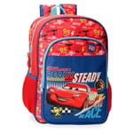 Disney Joumma Cars Lets Race School Backpack Adaptable to Cart Red 30x40x12cm Polyester 15.6L, red, School Backpack Adaptable to Trolley