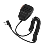 Pusokei Mic for Walkie Talkie, 2 PIN Handheld Walkie Talkie Hand Microphone Speaker Mic for Kenwood, for Quansheng, for Baofeng UV5R/888S, Easy to Carry