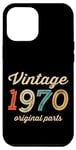 Coque pour iPhone 15 Plus Vintage 1970 Original Parts Birthday Lampe Italique