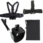 XIAODUAN-Accessory kit YKD -117 5 in 1 Chest Strap + Head Strap + Wrist Strap + Remote Strap + Bag Set for GoPro NEW HERO /HERO6 / 5/5 Session /4/3+ /3/2 /1 / SJ4000