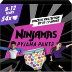 Pampers Ninjamas Pyjama Pants Unisex Hearts, 8 - 12 Years, 54 Pyjama Pants, 27Kg