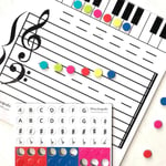 GH Magnetic Dry Erase Board Note Reading Borad For Music Lessons Piano Teacher