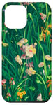 Coque pour iPhone 15 Pro Max Design naturel : herbe, lavande, jaune et fleurs sauvages