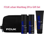 FCUK Washbag Set Hair&Body Wash250ml,Body Spray+Deodorant200ML,for All Occasions