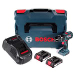 Bosch GSR 18V-28 Perceuse visseuse sans fil Professional 18 V 63 Nm + 2x Batteries 2,0 Ah + Chargeur + Coffret de transport