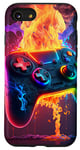 Coque pour iPhone SE (2020) / 7 / 8 Gamer Esthétique Graphique Gaming Jeux Vidéo Garçons Adolescents Enfants