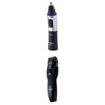 Panasonic ER-GN30 Nose, Ear and Facial Hair Trimmer (Wet/Dry with Vortex Cleaning System), Black + ER-GB42 Wet and Dry Beard Trimmer (20 x Cutting Lengths)