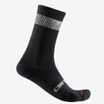 Castelli Unlimited 18 Cycling Socks - SS24 Black / Silver Moon 2XLarge Black/Silver