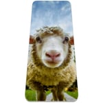 Yoga Mat - Sheep looking at camera - Extra Thick Non Slip Exercise & Fitness Mat for All Types of Yoga,Pilates & Floor Workouts