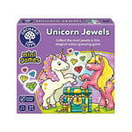 Orchard Toys Unicorn Jewels Colour Matching Game - Unicorn Gifts for Girls and Boys - Mini Travel Games for Kids, Toddlers, Children - Educational toys for 3+ year Olds - 3-7 Year Olds - 2-4 Players