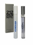 212 Men NYC & AQUA by Carolina Herrera 10ml EDT x 2 Spray Mini for men Boxed