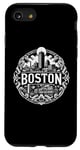 Coque pour iPhone SE (2020) / 7 / 8 Souvenir touristique de Boston Massachusetts Paysage urbain américain