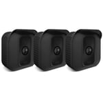 CASEBOT Silicone Case for Blink XT Camera - [3 Pack] Waterproof Protective Camouflaged Skin Cover for Blink XT Home Security Indoor Outdoor Camera, Black