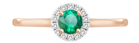 Lykka Elegance grön diamant smaragd ring-160