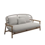 Gloster - Fern Low Back 2-Seater Sofa, White/Dune, Kat.B Blend Linen - Utomhussoffor - Sebastian Herkner