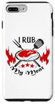 iPhone 7 Plus/8 Plus Funny Text I Rub My Meat BBQ Dad Offset Smoker Pit Accessory Case