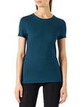 Smartwool Women's Short Sleeve Tee Slim Fit Base Layer Top, Twilight Blue, S