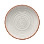 Rustic Swirl Ivory Melamine Dinner Plate Set (1)
