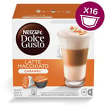 Nescafe Dolce Gusto Latte Macchiato Caramel Pack of 4, 4 x 16 Pods (32 Servings)
