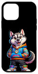 Coque pour iPhone 12 mini Veste Cool Husky Dog Dog Dog Dog Dog Mom Dad