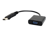Cablexpert - Videokort - DisplayPort (hane) till HD-15 (VGA) (hona) - DisplayPort 1.1a - 15 cm - stöd för 1080p - svart