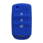 Silicone Car Key Cover Case 3 Buttons Remote Control Key Holder Protector Car Accessories Key Fob Bag,For Kia K7 K9 Cadenza,Blue