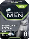 Tena Men Premium Pants Large, Pack of 8( L/XL) L (Pack 8) 