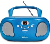 Groov-e Portable CD Player Boombox with AM/FM Radio Blue