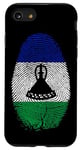 iPhone SE (2020) / 7 / 8 Lesotho Flag Fingerprint It is in my DNA Gift for Mosotho Case
