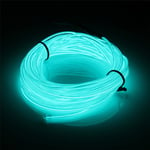Light Green EL Wire 5m/16.4ft, JIGUOOR 3v Battery Powered Neon Rope Light, Flexible 360° Illumination Neon Tube Light EL Wire, Make Your Own Neon Sign for Halloween Xmas Party Car Bar Decor, 5m