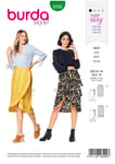 Burda Mønster 6200 Misses' Wrap Skirt with Waistband and Tie B