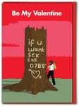 Modern Toss Valentines Cards Funny Hilarious Humour Tree Carve Cartoon Comedy