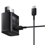 Samsung Galaxy 2A Mains Fast Charger + 1M Micro USB Cable For Mobiles Black New