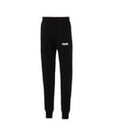 Puma Mens Essentials Fleece Pants - Black Cotton - Size Medium