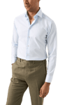Eton Bomull Tencel™ Lyocell-skjorta Contemporary Fit Blå