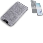Felt case sleeve for Motorola Moto G53 5G grey protection pouch