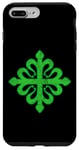 Coque pour iPhone 7 Plus/8 Plus Ordre de l'emblème Alcantara Croix grecque