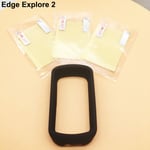 1 étui et 3 films de protection d'écran pour Garmin,compatible avec les modèles Edge 130 plus 520 530 540 830 840 1000 1030 1040 Explore 520 Plus et GPS - Type Explore 2 HD Film