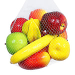 Livsliknande konstgjord fruktset - 12 blandade frukter för realistiska fotorekvisita och heminredning{DB} fruit