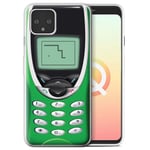 Phone Case for Google Pixel 4 Retro Phones Green Nokia 8210 Transparent Clear Ultra Soft Flexi Silicone Gel/TPU Bumper Cover