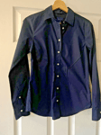 Gant Women's Solid Stretch Broadcloth Shirt, Evening Blue, Size UK 8