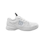 Wilson Women's Tennis Shoes, COURT ZONE W, White/Light Blue, Size 5.5, For All Surfaces, All Types of Player, WRS325960E055