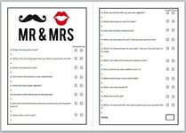 MR AND MRS WEDDING HEN NIGHT PARTY GAMES DRINKING GAME FUNNY QUESTIONS ACCESSORY